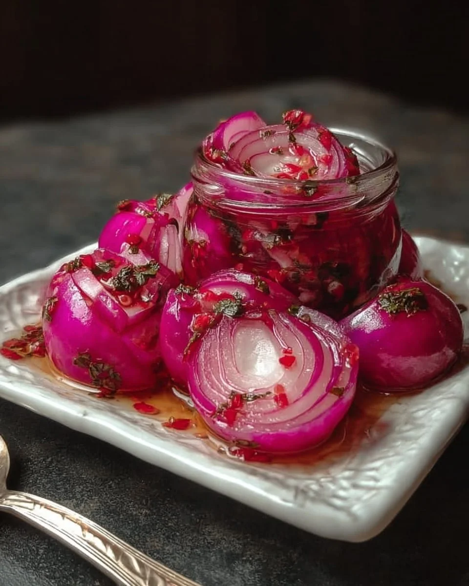 Spicy Honey Pickled Red Onions