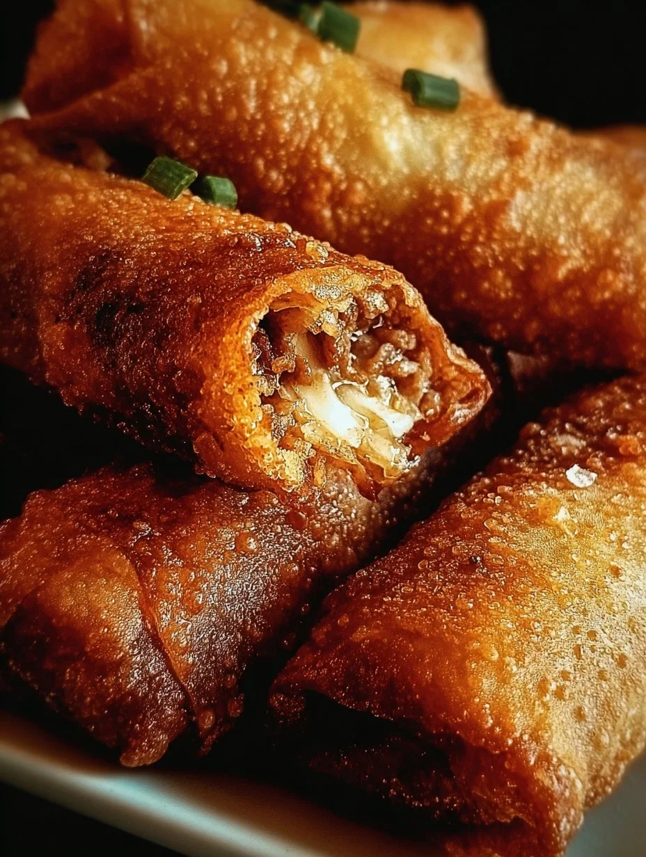 Delicious Voodoo Egg Rolls served on a plate