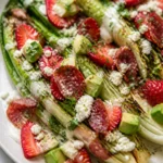 Grilled Romaine and Strawberry Salad with Cotija Cheese 3 Grilled romaine strawberry salad with Cotija cheese